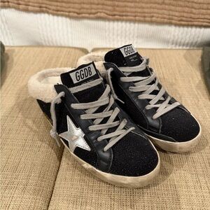Golden Goose Slide On Sneakers with Shearling Detail
